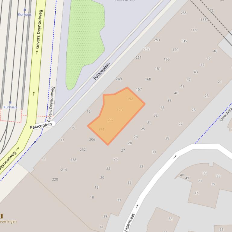 Kaart van postcodegebied 2587WK.