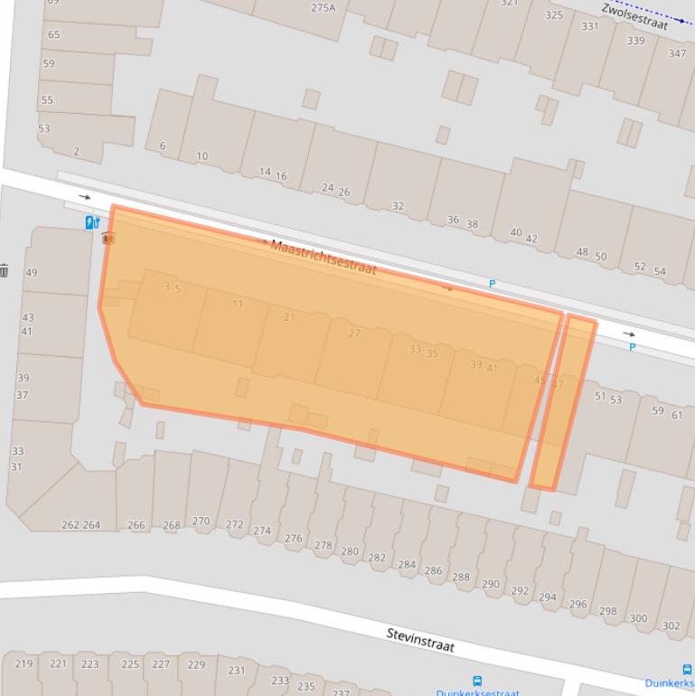 Kaart van postcodegebied 2587XB.
