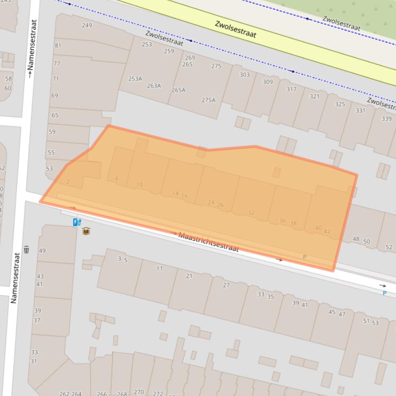 Kaart van postcodegebied 2587XE.