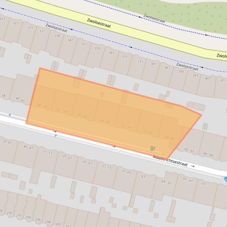 Kaart van postcodegebied 2587XG.