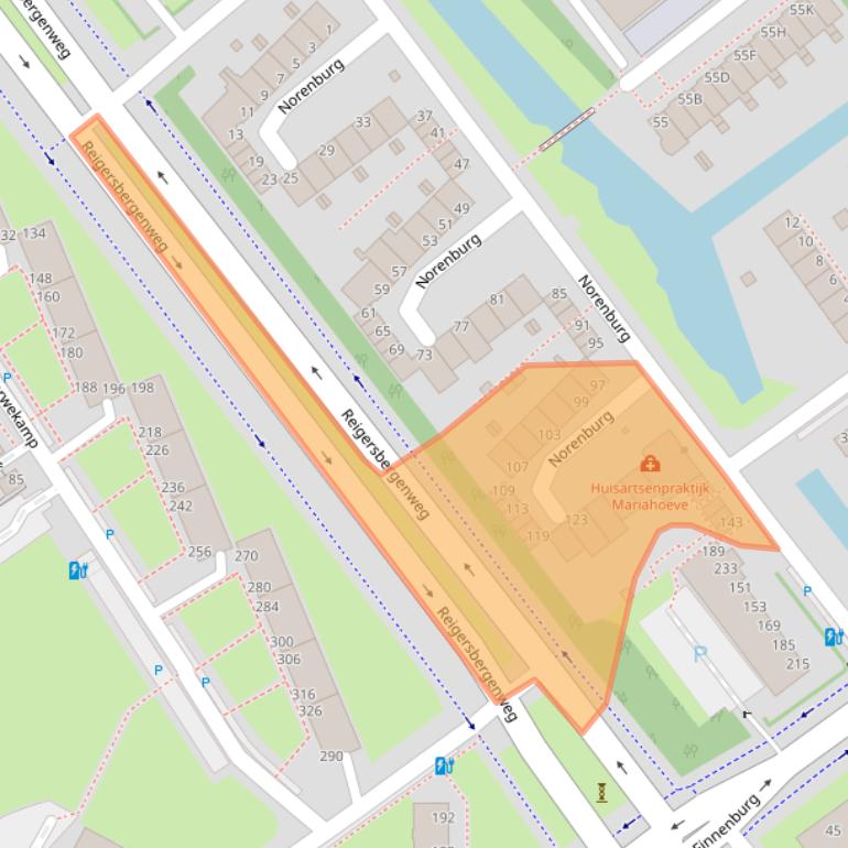 Kaart van postcodegebied 2591AK.