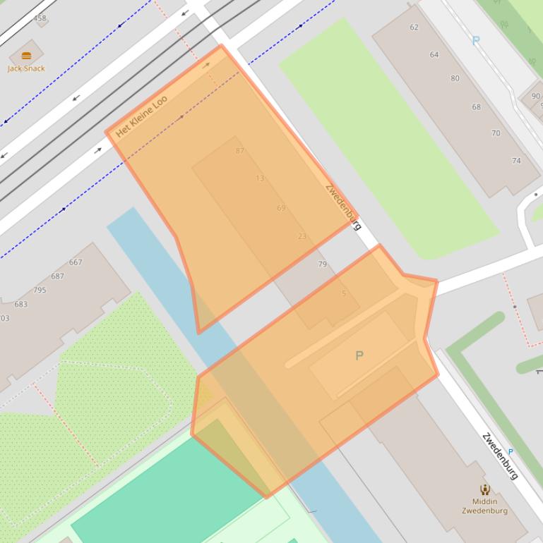 Kaart van postcodegebied 2591BB.