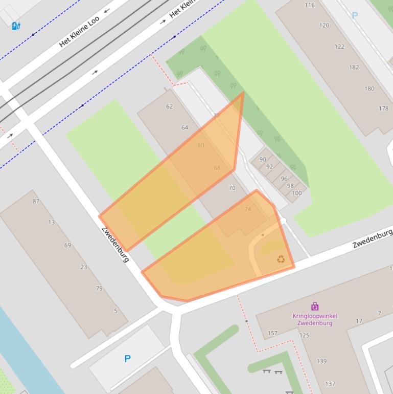 Kaart van postcodegebied 2591BG.