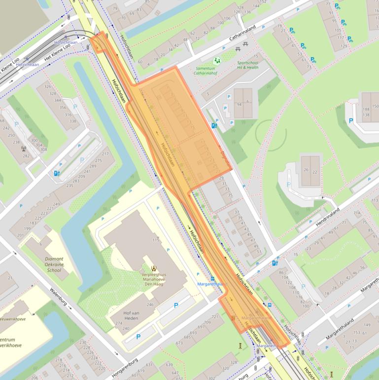 Kaart van postcodegebied 2591CA.