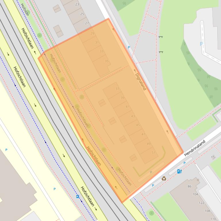 Kaart van postcodegebied 2591CB.