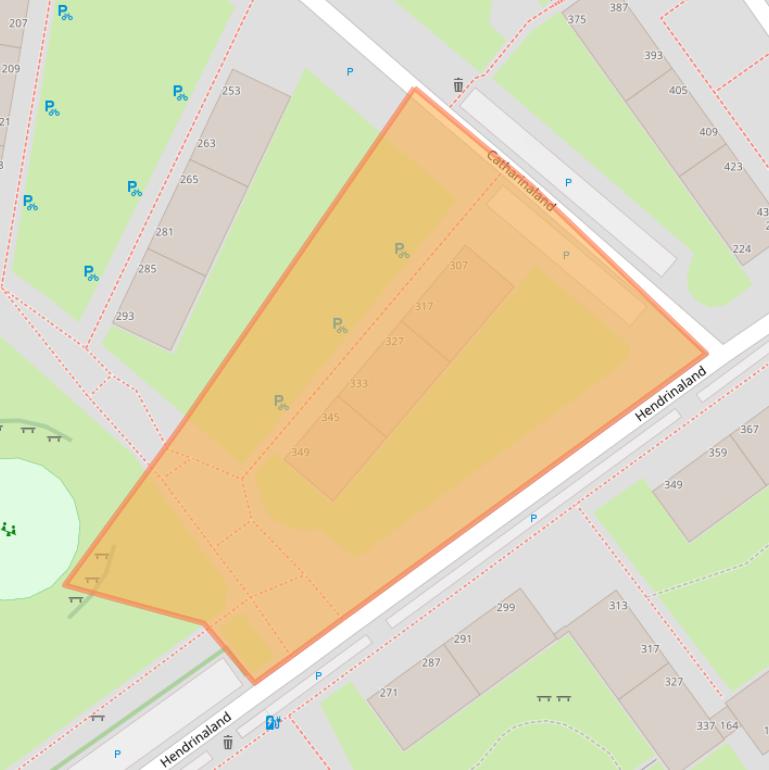 Kaart van postcodegebied 2591CM.