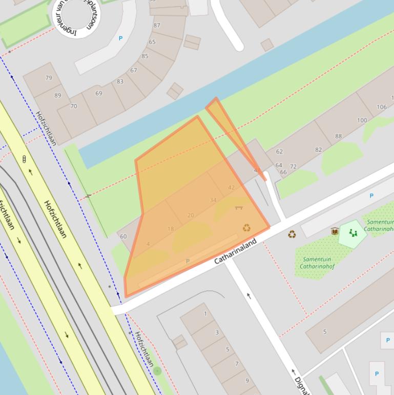 Kaart van postcodegebied 2591CN.