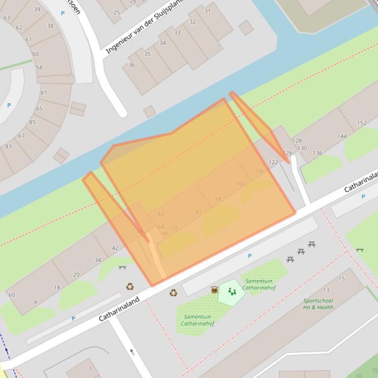 Kaart van postcodegebied 2591CP.