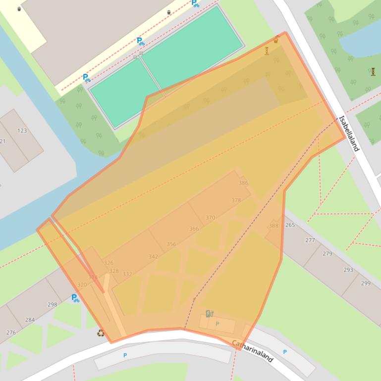 Kaart van postcodegebied 2591CV.