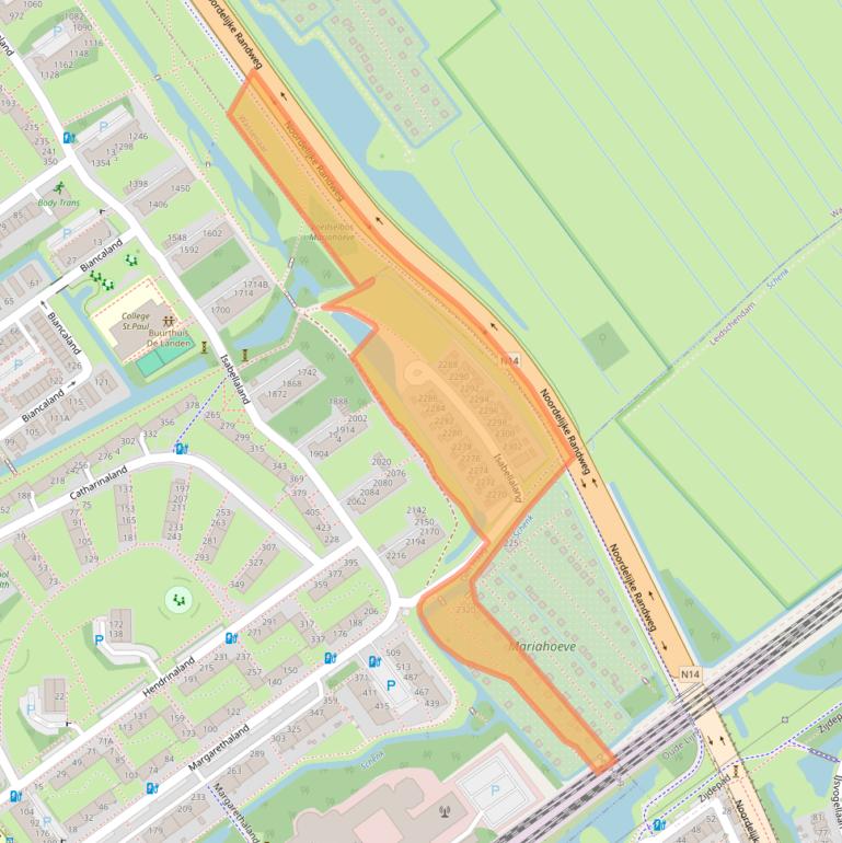 Kaart van postcodegebied 2591CZ.