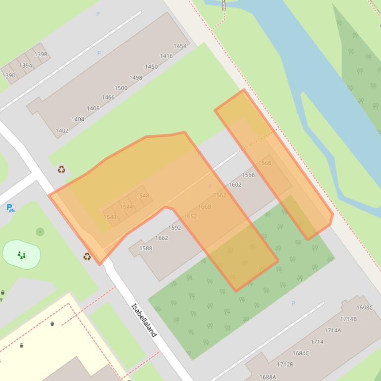 Kaart van postcodegebied 2591EJ.