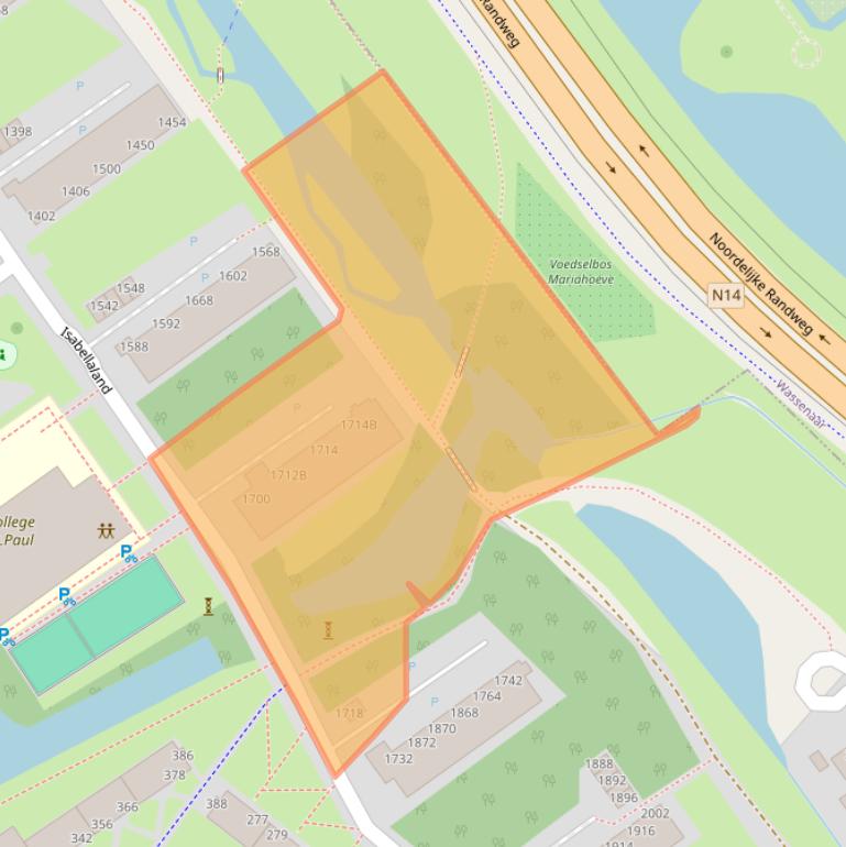 Kaart van postcodegebied 2591EM.