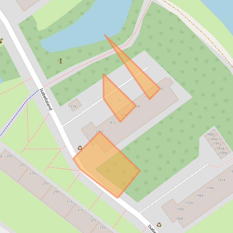 Kaart van postcodegebied 2591ER.