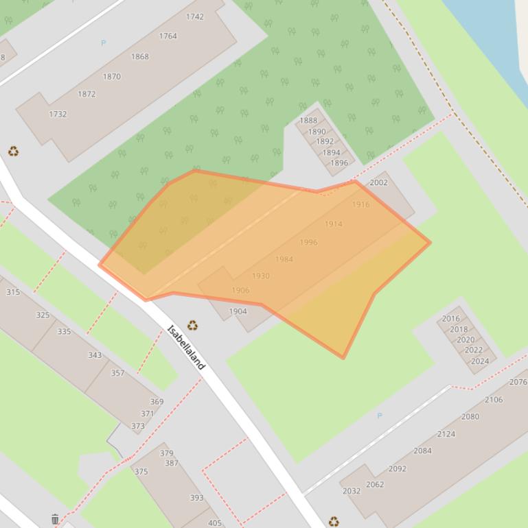 Kaart van postcodegebied 2591EW.