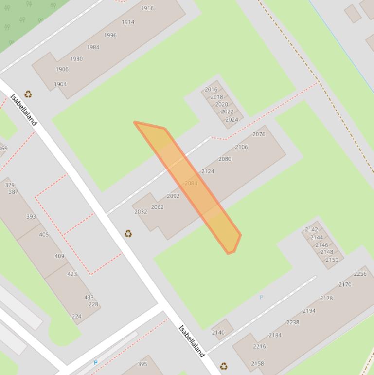 Kaart van postcodegebied 2591EZ.