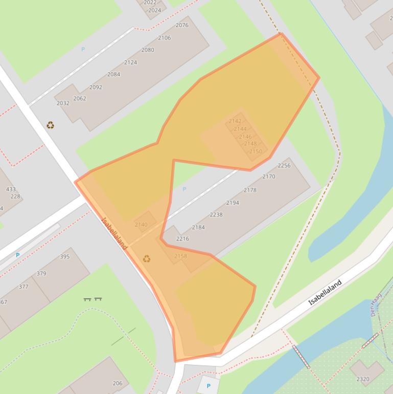 Kaart van postcodegebied 2591GB.