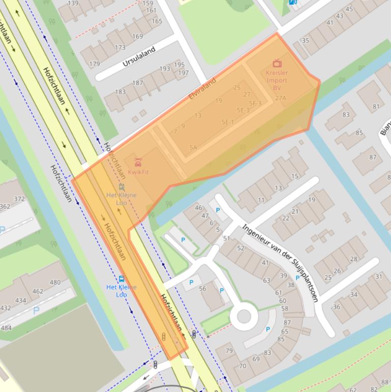 Kaart van postcodegebied 2591GE.