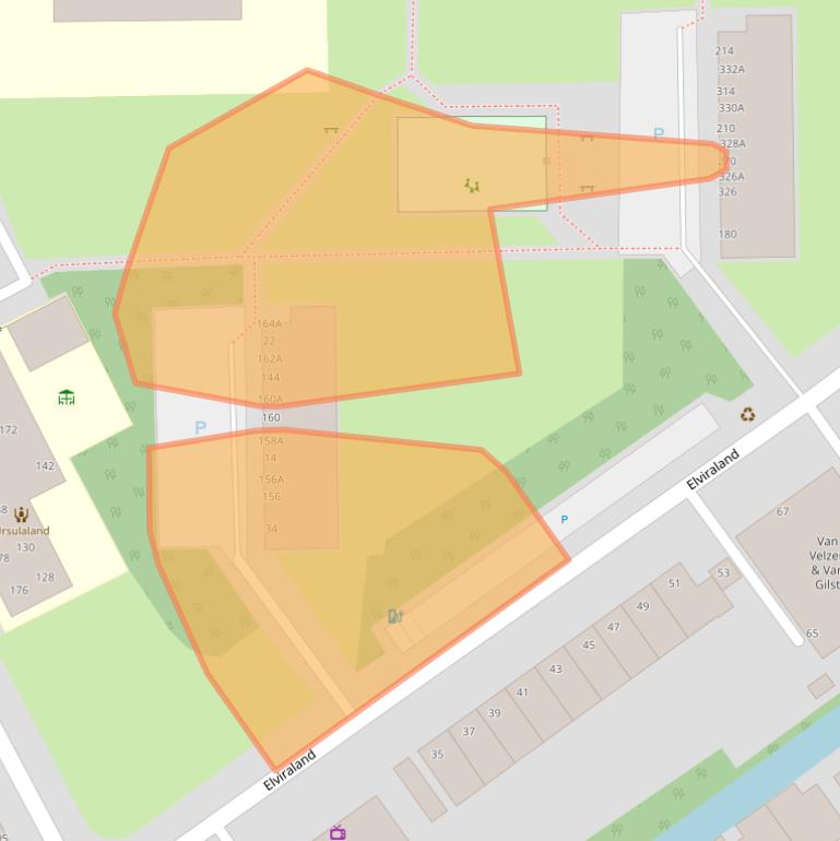 Kaart van postcodegebied 2591GM.