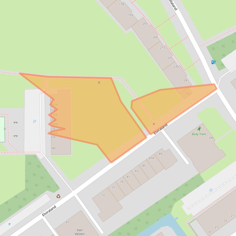 Kaart van postcodegebied 2591GR.