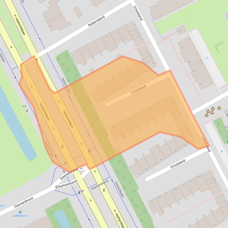 Kaart van postcodegebied 2591GT.