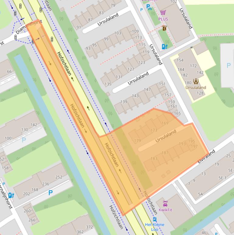 Kaart van postcodegebied 2591GX.