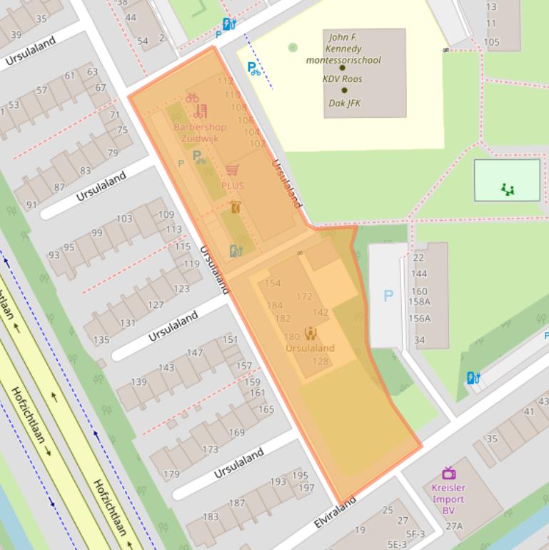 Kaart van postcodegebied 2591HA.