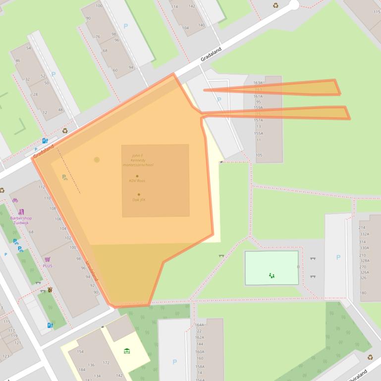 Kaart van postcodegebied 2591HB.