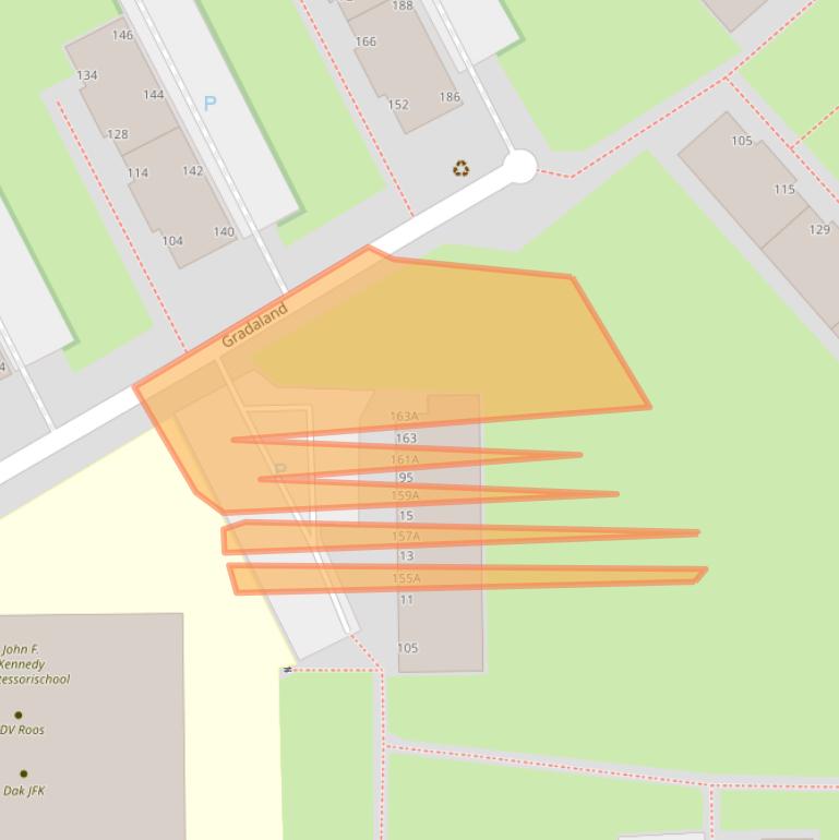 Kaart van postcodegebied 2591HE.