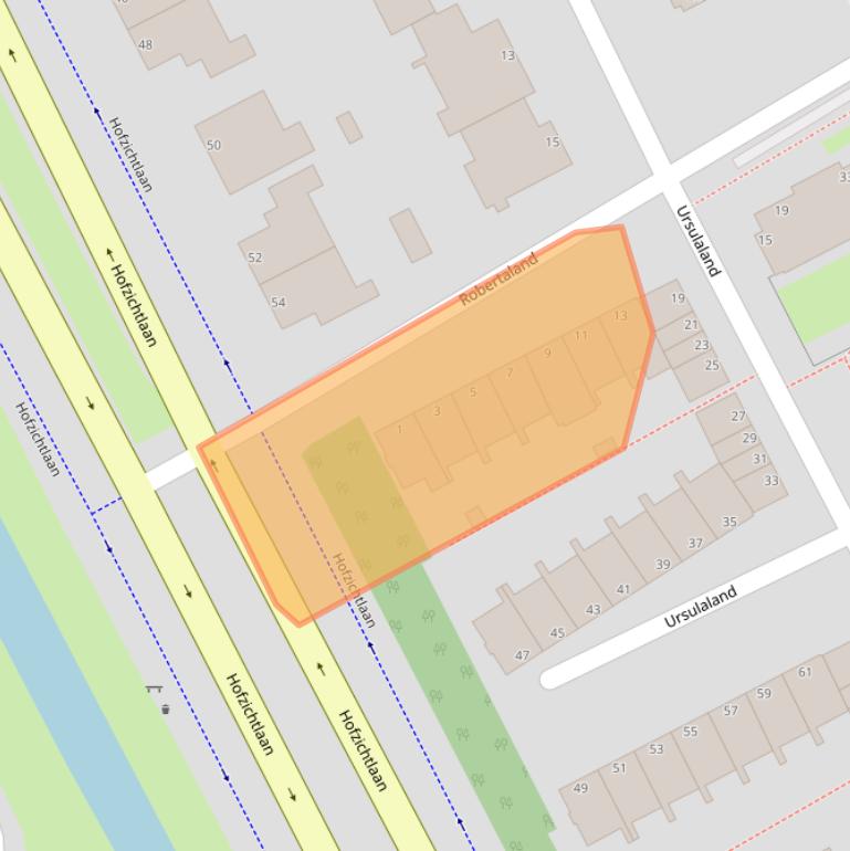 Kaart van postcodegebied 2591HS.