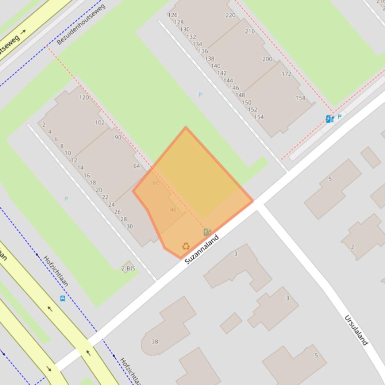 Kaart van postcodegebied 2591JG.