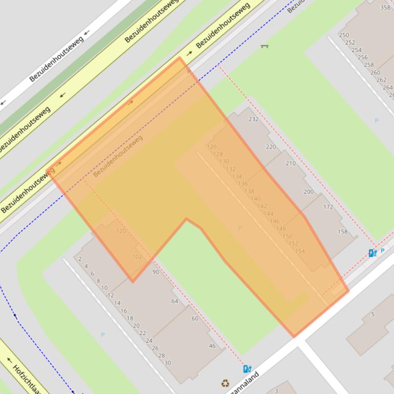 Kaart van postcodegebied 2591JJ.