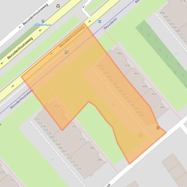 Kaart van postcodegebied 2591JR.