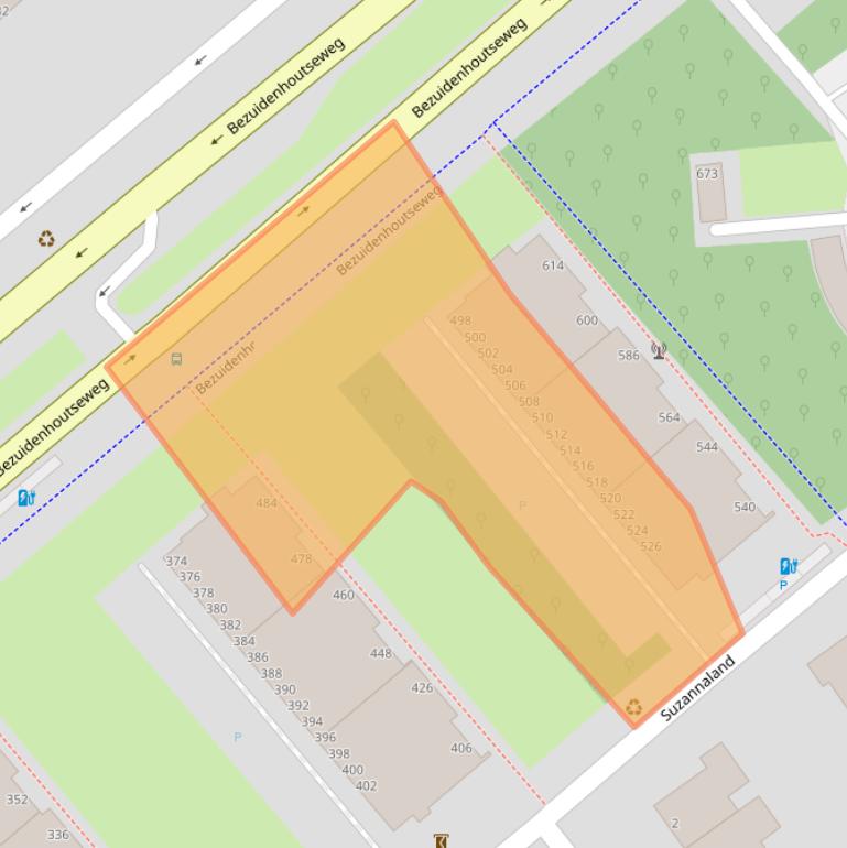 Kaart van postcodegebied 2591JV.