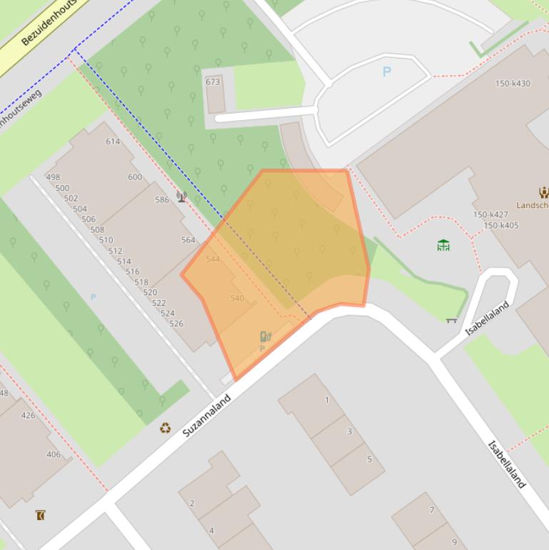 Kaart van postcodegebied 2591JW.