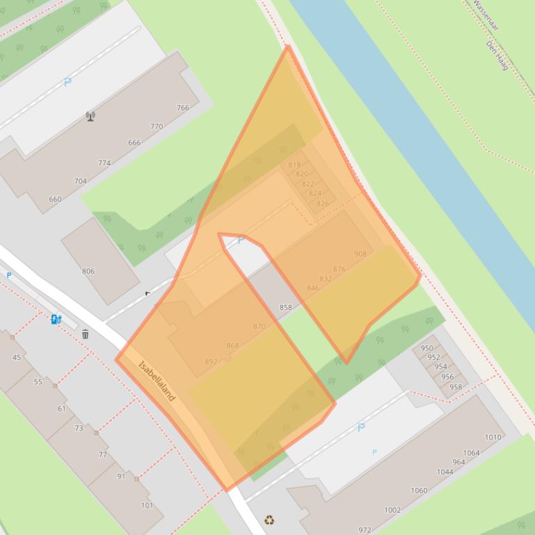 Kaart van postcodegebied 2591SR.