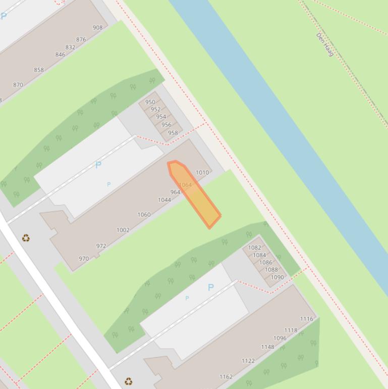 Kaart van postcodegebied 2591SW.