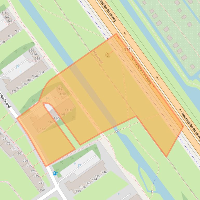 Kaart van postcodegebied 2591SX.