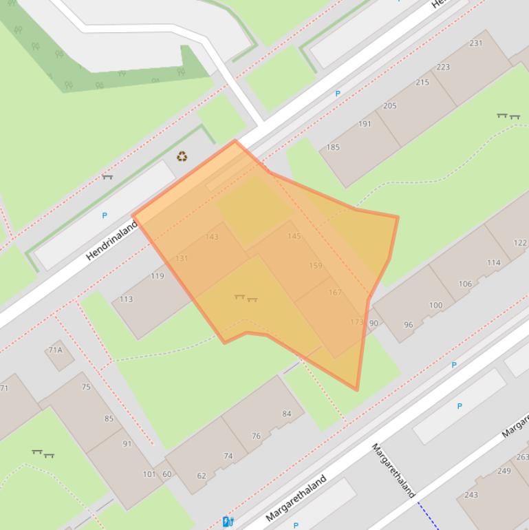 Kaart van postcodegebied 2591TD.