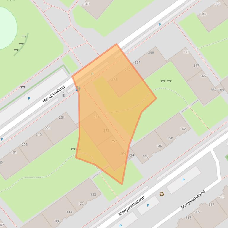 Kaart van postcodegebied 2591TG.