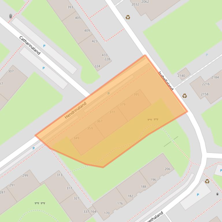 Kaart van postcodegebied 2591TJ.