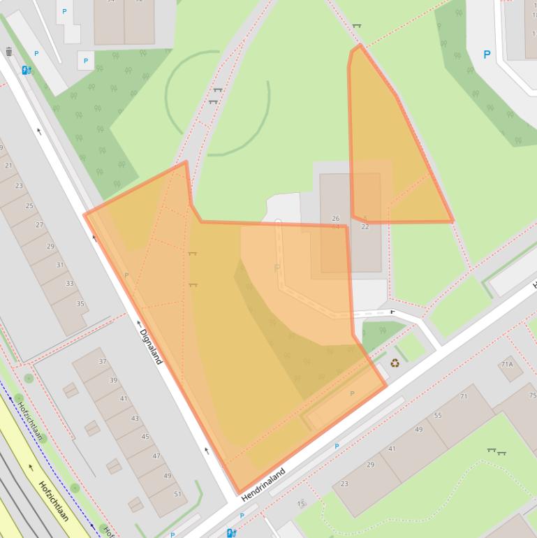 Kaart van postcodegebied 2591TK.