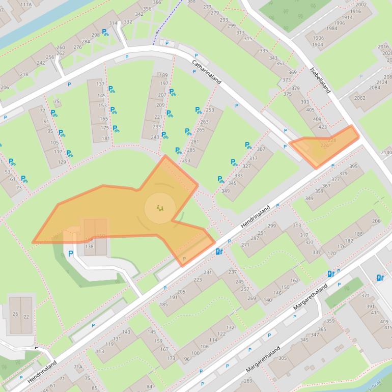 Kaart van postcodegebied 2591TN.