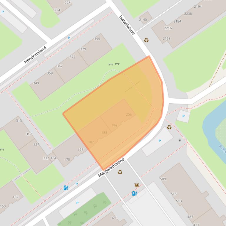 Kaart van postcodegebied 2591TT.