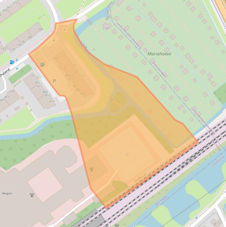 Kaart van postcodegebied 2591VD.