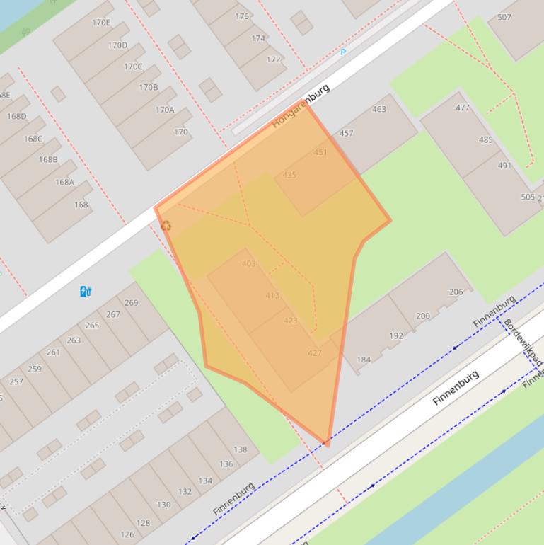 Kaart van postcodegebied 2591VS.