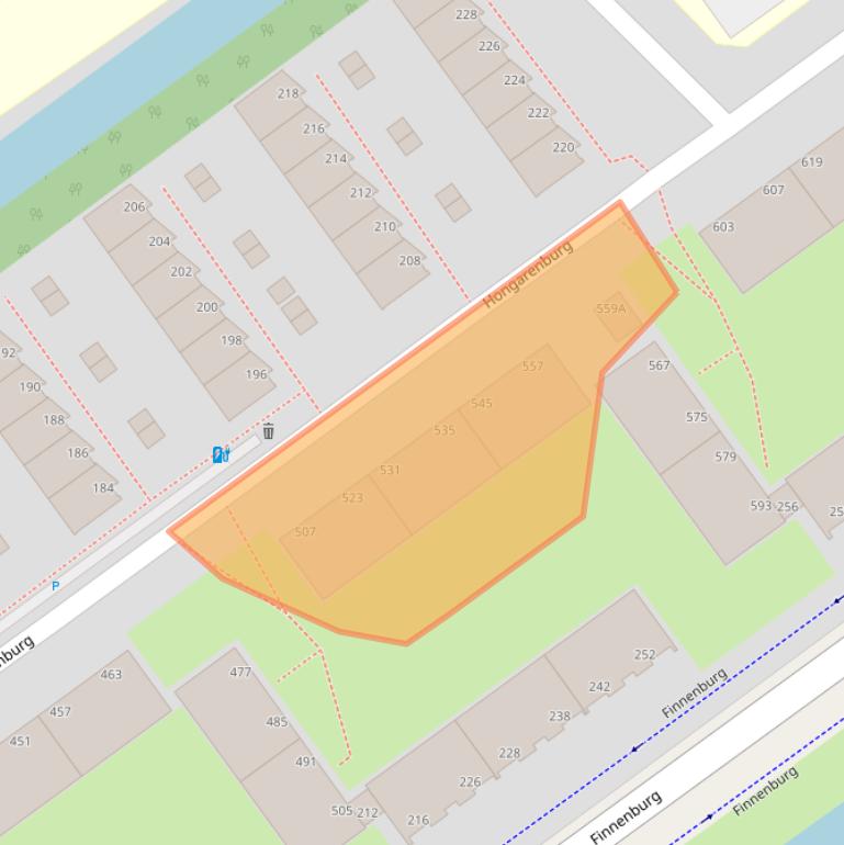 Kaart van postcodegebied 2591VV.