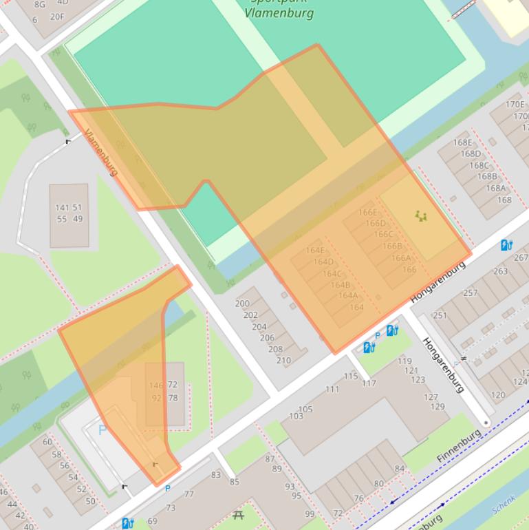 Kaart van postcodegebied 2591XE.