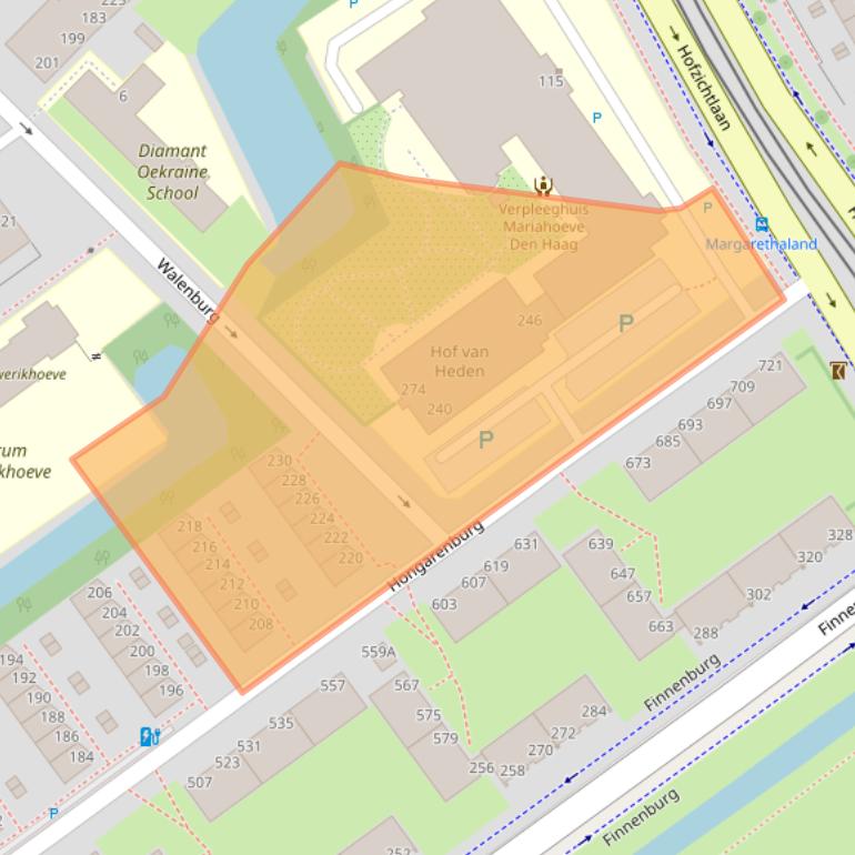 Kaart van postcodegebied 2591XH.