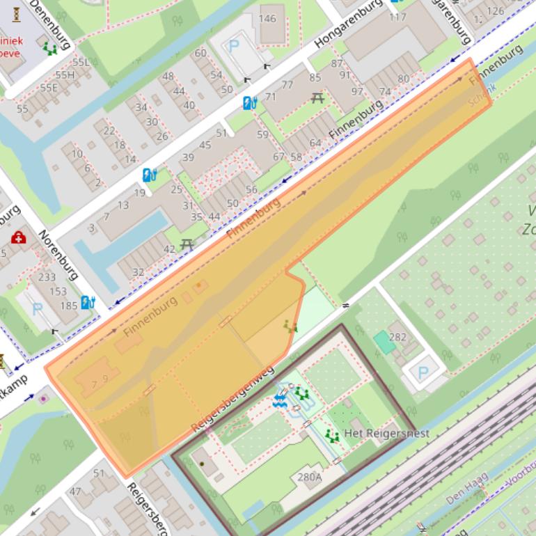 Kaart van postcodegebied 2591XJ.