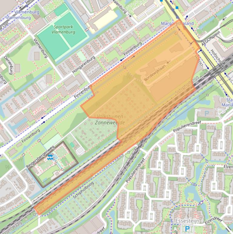 Kaart van postcodegebied 2591XR.
